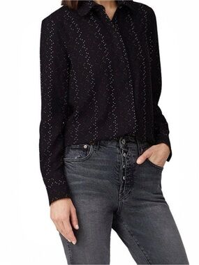 Equipment Femme Silk Feel Printed Button Down Blouse Large